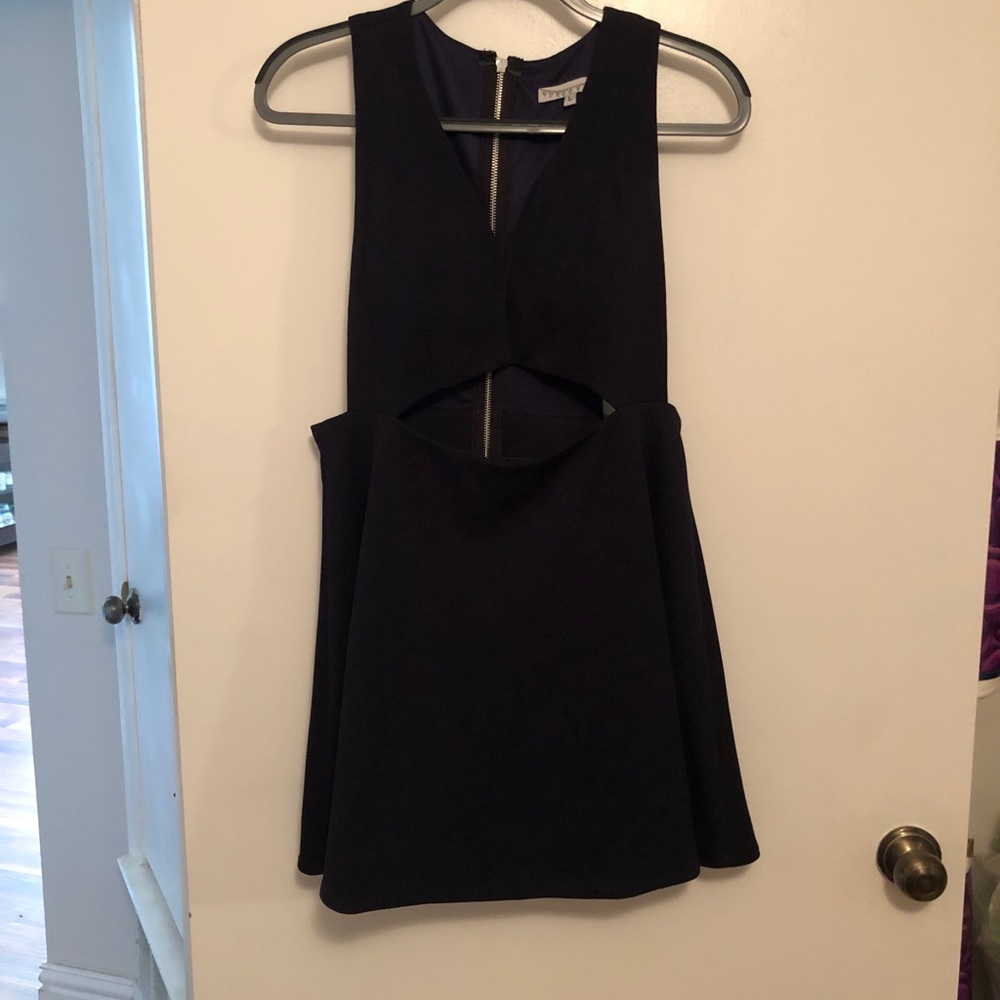 Navy dress with cut outs